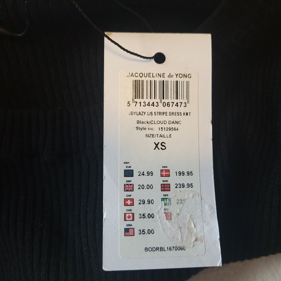 JACQUELINE de YONG Ribbed Sweater Dress NWT Size XS - Picture 6 of 8